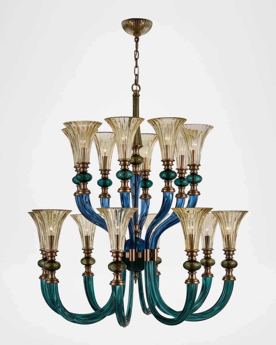 Tinta 16-Light 2-Tier Chandelier, 44" Tall